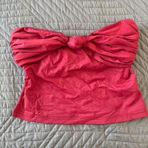 Chic Pink Bow Crop Top